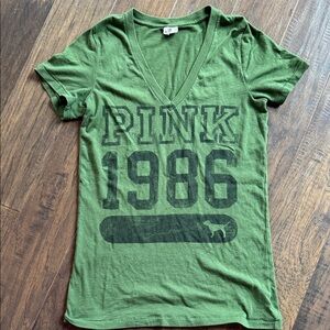 Y2K PINK Victoria's Secret Olive Graphic Tee